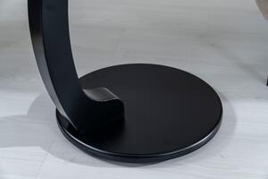 Černý odkládací stolek ve tvaru C