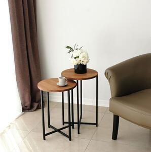 Černo-kávový odkládací stolek Neostyle Neta