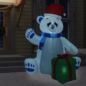 Vánoční nafukovací lední medvěd s LED dovnitř i ven 2,4 m