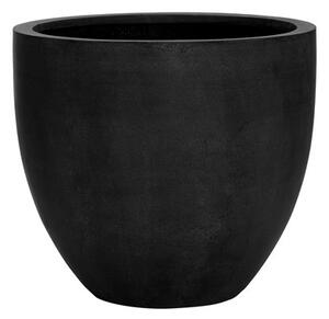 Pottery Pots Venkovní květináč kulatý Jesslyn S, Black (barva černá), kolekce Natural, kompozit Fiberstone, průměr 50 cm x v 44 cm, objem cca 63 l