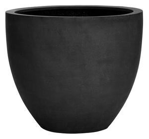 Pottery Pots Venkovní květináč kulatý Jesslyn M, Black (barva černá), kolekce Natural, kompozit Fiberstone, průměr 60 cm x v 52 cm, objem cca 107 l
