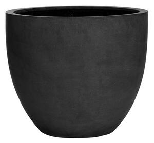 Pottery Pots Venkovní květináč kulatý Jesslyn L, Black (barva černá), kolekce Natural, kompozit Fiberstone, průměr 70 cm x v 61 cm, objem cca 172 l