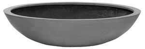 Pottery Pots Venkovní květináč kulatý Jumbo Bowl L, Grey (barva šedá), kolekce Natural, kompozit Fiberstone, průměr 110 cm x v 27 cm, objem cca 181 l