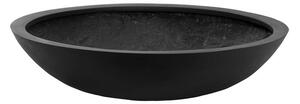 Pottery Pots Venkovní květináč kulatý Jumbo Bowl S, Black (barva černá), kolekce Natural, kompozit Fiberstone, průměr 70 cm x v 17 cm, objem cca 46 l