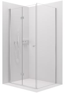 Cerano Volpe, sprchový kout se skládacími dveřmi 70(dveře) x 70(stěna), 6mm čiré sklo, chromový profil, CER-CER-427177