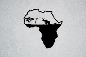 Afrika Velikost: 30 cm, Barva pozadí: Bez pozadí, Barva obrysu: Černá