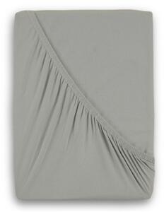 Jersey prostěradlo s lycrou jednolůžko 90x200cm světle šedé