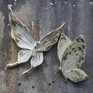 Motýli na květu set 3ks - dekorace na zeď