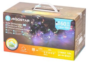 Aigostar - LED Solární vánoční řetěz 20xLED/8 funkcí 11,5m IP65 multicolor
