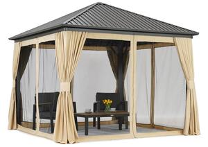 Kovový altán Sardinia Premium 3x3 Garden Point béžový