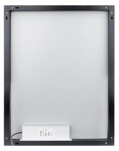 Zrcadlo do koupelny 60x80 s osvětlením a černým rámem NIMCO ZPC 13002-90