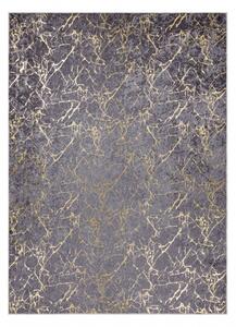 Makro Abra Kusový koberec pratelný MIRO 11111.2103 Mramor protiskluzový tmavě šedý zlatý Rozměr: 120x170 cm