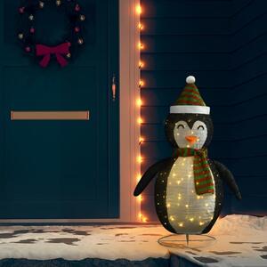 Dekorativní vánoční tučňák s LED luxusní tkanina 120 cm