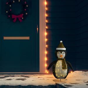 Dekorativní vánoční tučňák s LED luxusní tkanina 60 cm