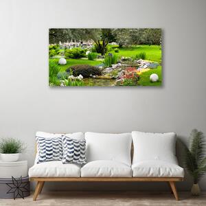 Obraz na plátně Zahra Strom Květiny Příroda 100x50 cm