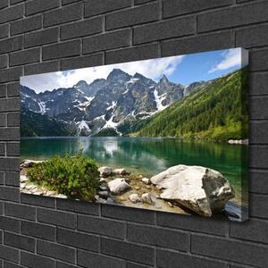 Obraz na plátně Jezero Hory Krajina 140x70 cm
