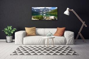 Obraz na plátně Jezero Hory Krajina 140x70 cm