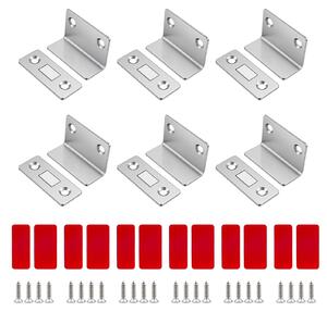6 kusů magnetů na dveře, velmi tenké magnety určené pro dveře skříní a posuvné dveře