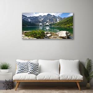 Obraz na plátně Jezero Hory Krajina 120x60 cm