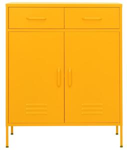 Úložná skříň hořčicově žlutá 80 x 35 x 101,5 cm ocel