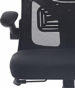 Ergonomická kancelářská židle s nastavitelnými loketními opěrkami, černá