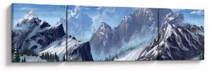 Obraz - Malované hory (170x50 cm)