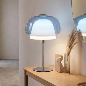 EGLO Stolní lampa Belomontejo, modro-průhledná, sklo, E27, Modrá, Obývací pokoj / jídelna, kov, Young lifestyle