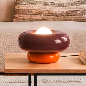 EGLO Stolní lampa Torchiarolo, bordó/oranžová, kov, E27, Červená, Obývací pokoj / jídelna, kov, Moderní