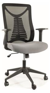 SIGNAL Kancelářská židle - Q-330, čalouněná, různé barvy na výběr Čalounění: černá/šedá