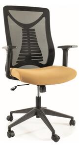SIGNAL Kancelářská židle - Q-330, čalouněná, různé barvy na výběr Čalounění: černá/žlutá