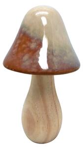 Mondex Keramická figurka houby MAVE 11,7x21,5 cm hnědá