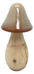 Mondex Keramická figurka houby MAVE 8,2x15,8 cm hnědá