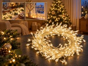 Vánoční LED nano řetěz, teplá bílá, 2m, 200 LED