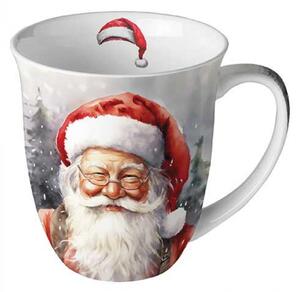Porcelánový vánoční hrnek Veselý Santa 400 ml