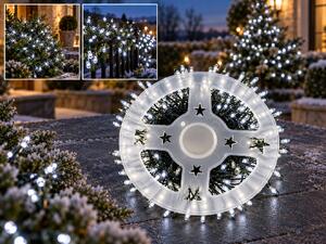 Vánoční LED světelný mikro řetěz, studená bílá, 10m, 300 LED, se záblesky