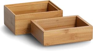 Zeller Present Úložný box, organizér do šuplíku, bambusová sada 2ks (14,5×11×10)