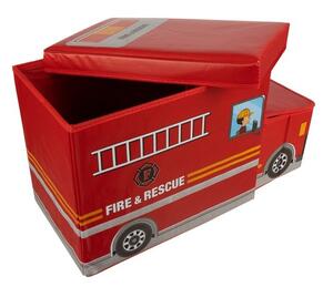 Kruzzel 22489 Box na hračky hasičské auto 53 x 26 x 31,5 cm