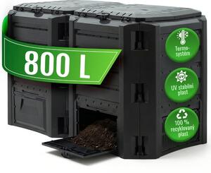 Zahradní kompostér COMPOGREEN, 800l, černá Prosperplast