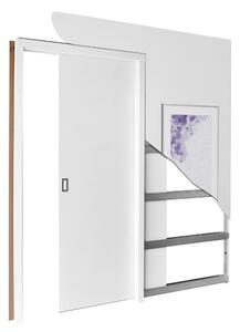 Interiérové posuvné dveře EVO Lumba s kapsou a zárubní 80cm, bílý