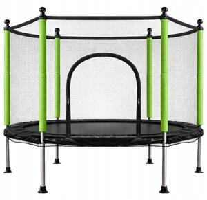 KX3215 Zelená zahradní trampolína pro děti 140 cm se sítí