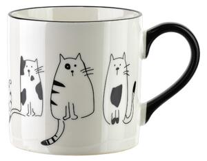 Affekdesign Porcelánový hrnek COTTELLO 370 ml bílý/černý