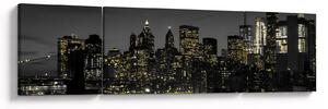 Obraz noční metropole (170x50 cm)