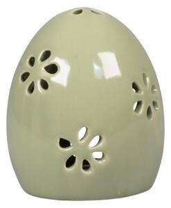 Keramický svícen Happy Easter Egg Green