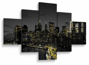 Obraz noční metropole (125x70 cm)