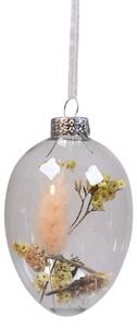 Závěsná velikonoční dekorace Dry Flower Beige 9,5 cm