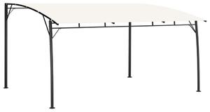 Pergola, stříška na terasu - 4 x 3 metry, krémová barva - 100% polyesterová stříška, ocelový rám s práškovým nástřikem
