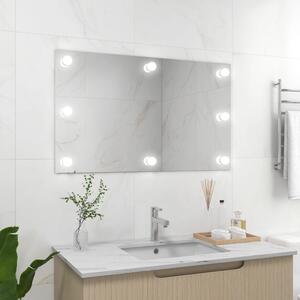 Nástěnné zrcadlo bez rámu s LED osvětlením obdélníkové sklo