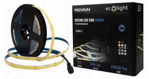 ECOLIGHT COB LED pásek 35W - 24V - 320 - 5M - 6000k - studená barva + dálkový ovladač