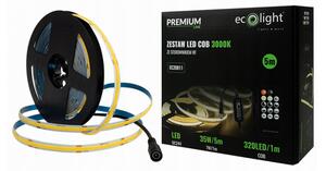 ECOLIGHT COB LED pásek 35W - 24V - 320 - 5M - 3000k - teplá bílá + dálkový ovladač