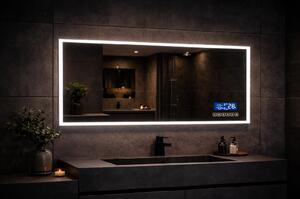 LED zrcadlo Smart 120x65 cm, Bluetooth, nastavitelná barva světla, Anti-fog
